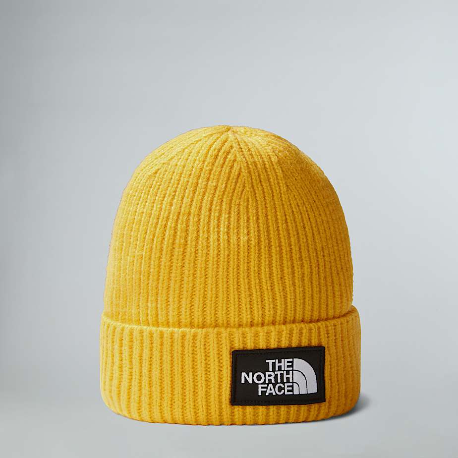 The North Face Logo Beanie Yellow Hat