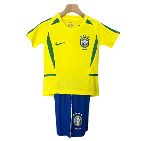 Brazil 2002 World Cup Retro Home Kid's Football Kit