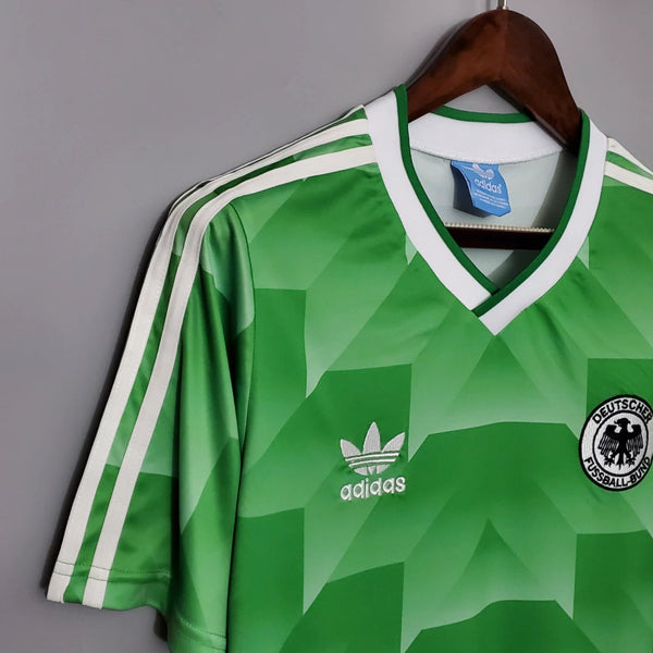 West Germany 1988 Euros Retro Away Men's Football Shirt Green