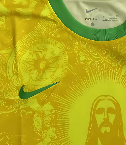 Brazil 2024-2025 Christ The Redeemer Special Limited Edition Men's Football Shirt Gold