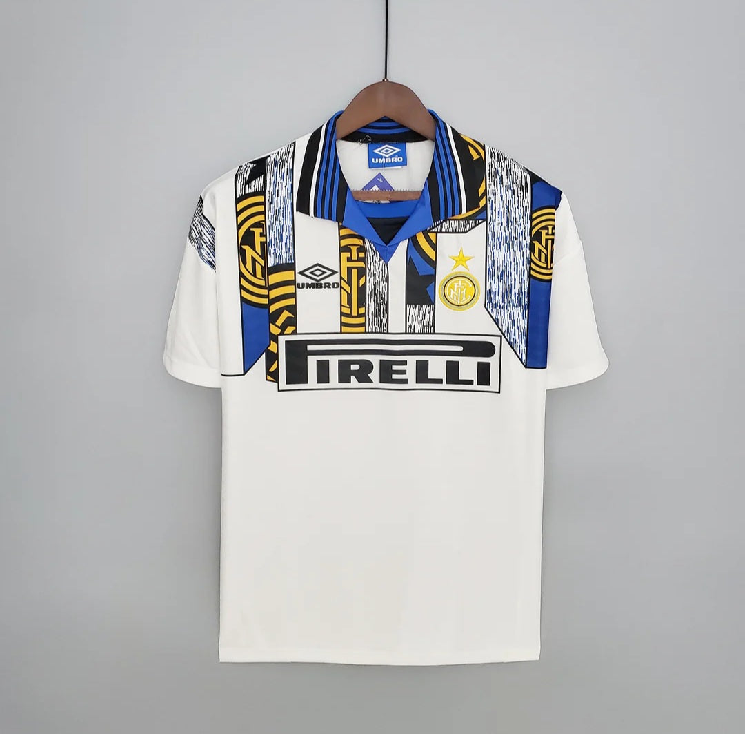 Inter Milan 1995-1996 Retro Away Men's Football Shirt White