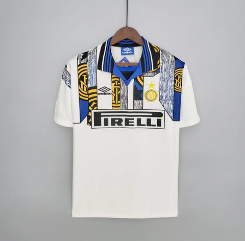 Inter Milan 1995-1996 Retro Away Men's Football Shirt White