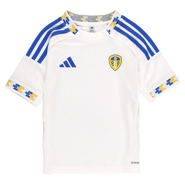 Leeds United 2025-2026 Home Kid's Football Kit White
