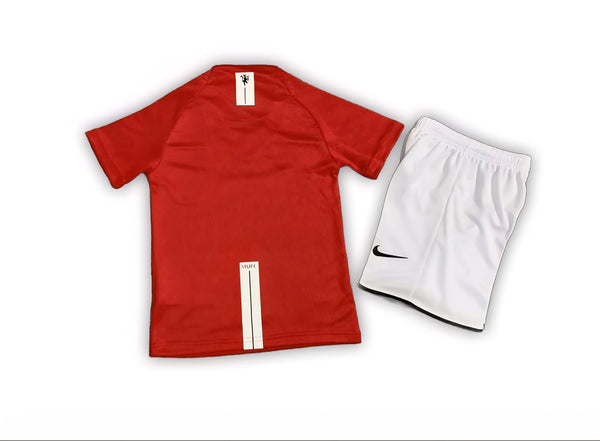 Manchester United 2007-2008 Retro Home Kid's Football Kit Red