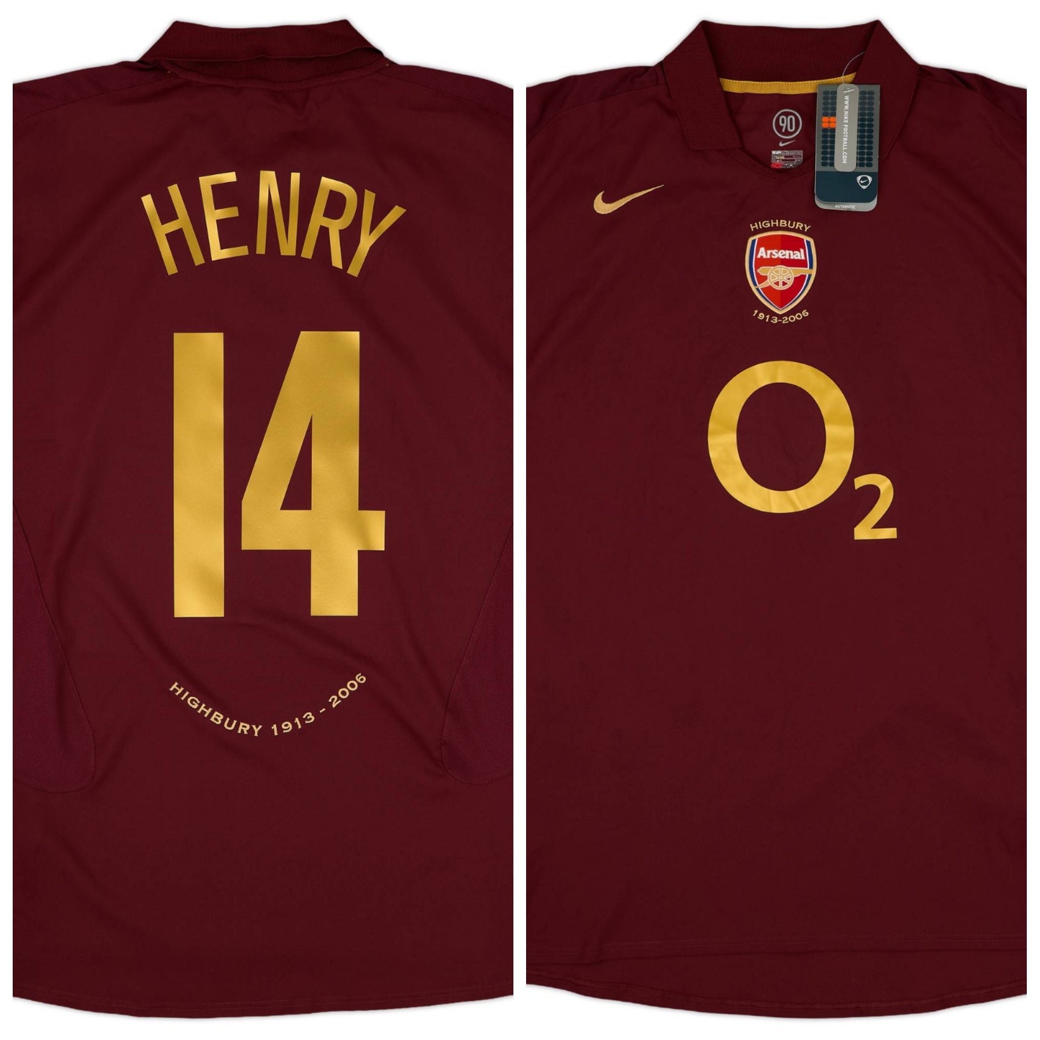 Arsenal 2005-2006 Retro Away Men's Football Shirt Henry 14