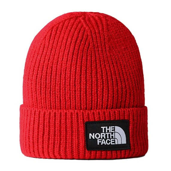 The North Face Logo Beanie Red Hat