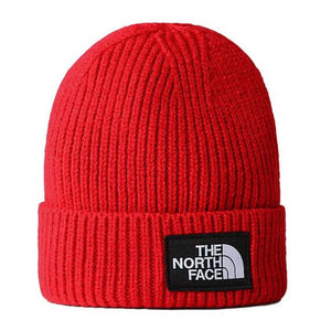 The North Face Logo Beanie Red Hat