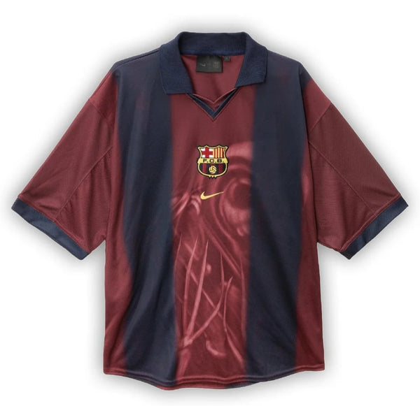 Barcelona X Cactus Jack Skeleton Travis Scott Special Limited Edition 2000-2001 Retro Home Men's Football Shirt