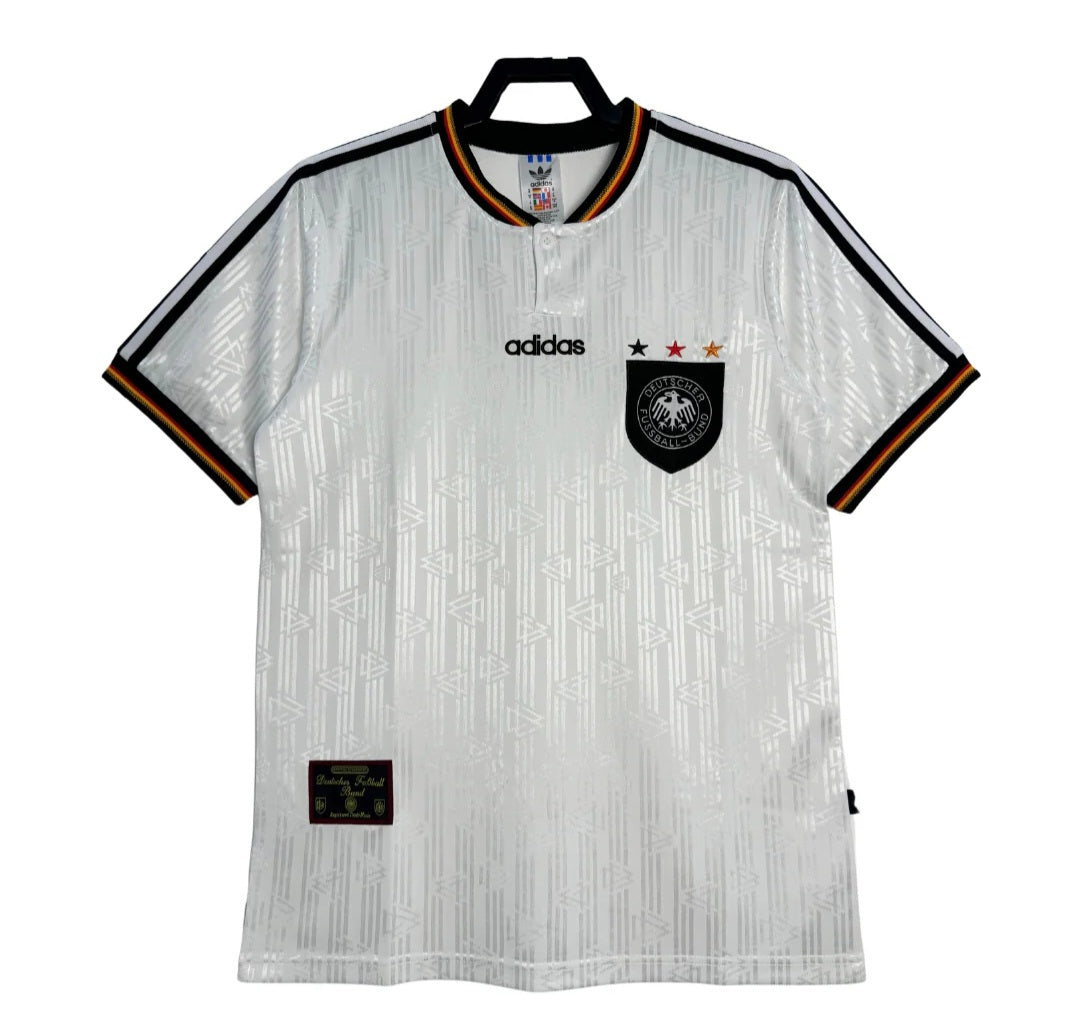 Germany Euro 1996 Retro Home Men's Football Shirt White
