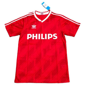 PSV Eindhoven 1987-1988 Retro Home Men's Football Shirt Red & White Stripes