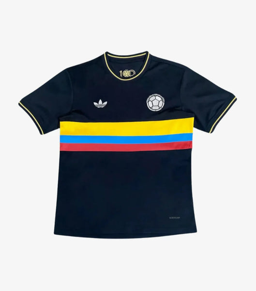 Colombia 2024-2025 100 Year Anniversary Men's Football Shirt Black
