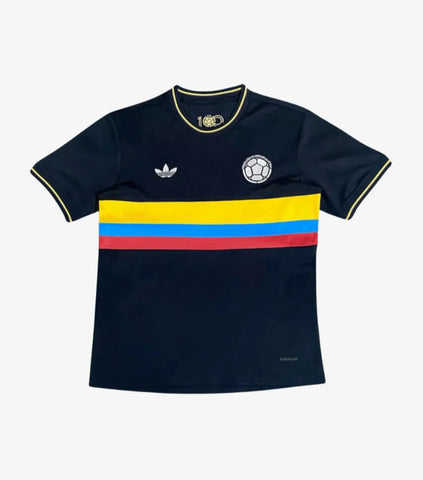 Colombia 2024-2025 100 Year Anniversary Men's Football Shirt Black