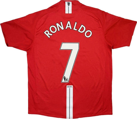 Manchester United 2007-2008 Retro Home Men's Football Shirt Cristiano Ronaldo 7 Print