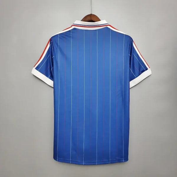 France 1982 Retro Home Men's Football Shirt Blue