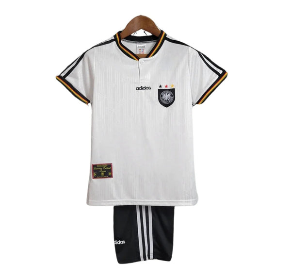Germany Euro 1996 Retro Home Kid's Football Kit White