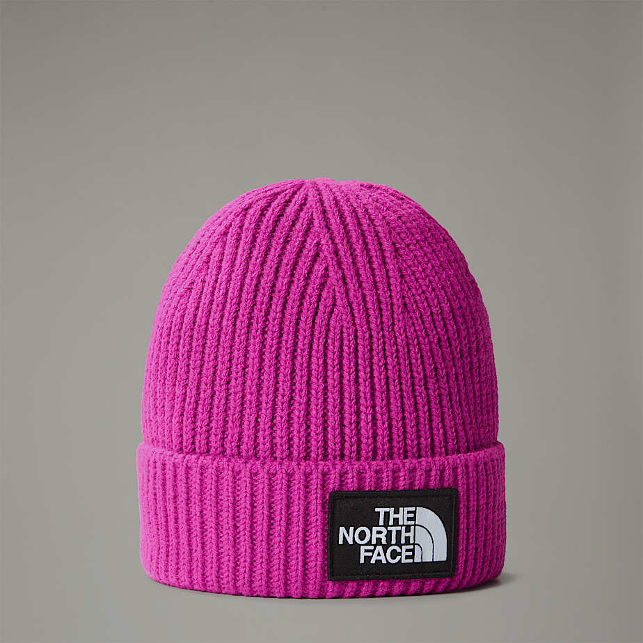 The North Face Logo Beanie Pink Hat