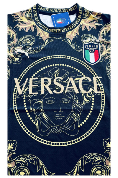 Italy X Versace Concept Special Limited Edition Men's Football Shirt Black 2023