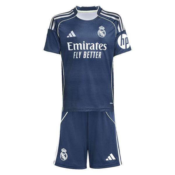 Real Madrid 2025-2026 Away Kid's Football Kit Blue