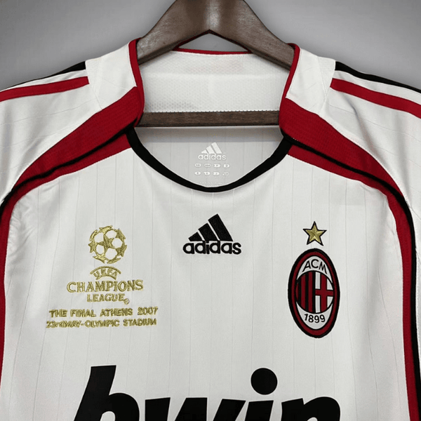 AC Milan 2006-2007 UCL Final Retro Men's Away Shirt Kaka 10 Print White