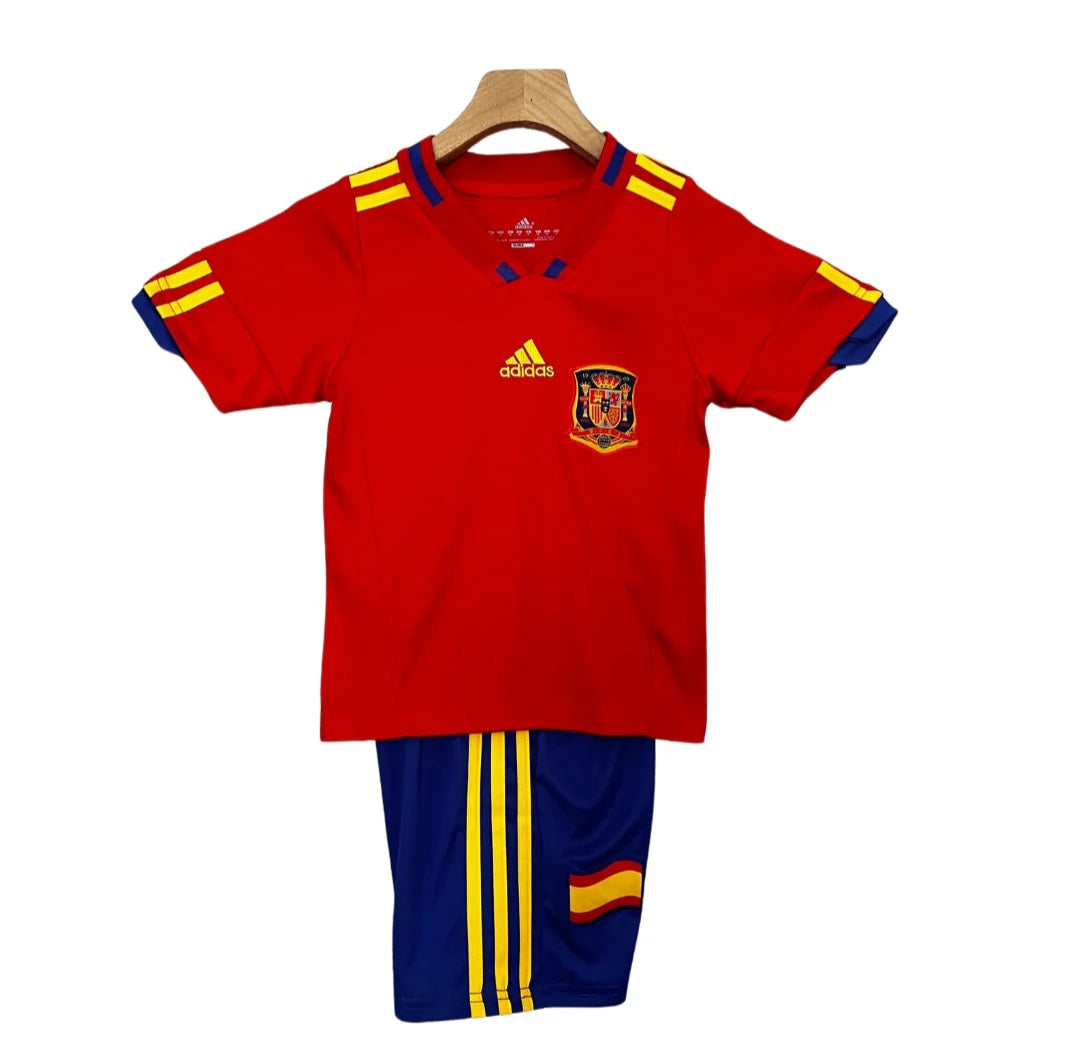Spain 2010 World Cup Retro Home Kid's Football Kit