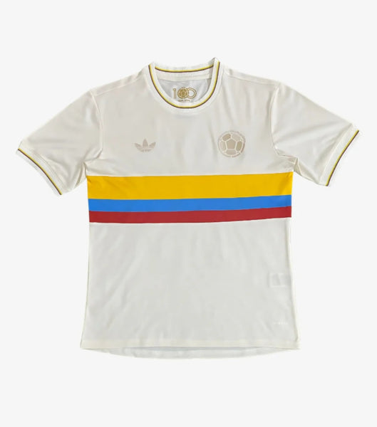 Colombia 2024-2025 100 Year Anniversary Men's Football Shirt White