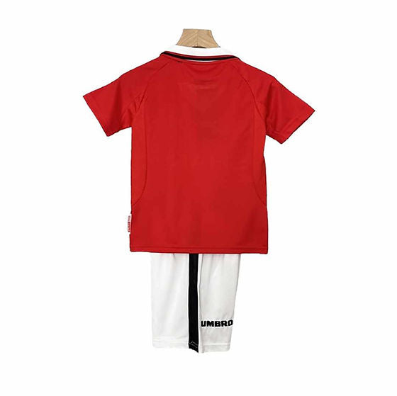Manchester United 1998-1999 UCL Final Retro Home Kid's Football Kit