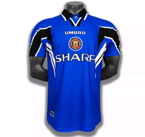 Manchester United 1996-1998 Retro 3rd Away Men's Football Shirt Blue