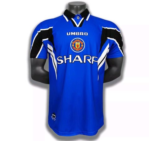 Manchester United 1996-1998 Retro 3rd Away Men's Football Shirt Blue