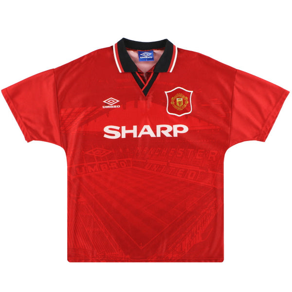 Manchester United 1994-1996 Retro Home Men's Football Shirt Cantona 7