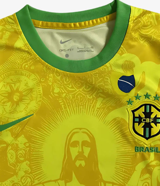 Brazil 2024-2025 Christ The Redeemer Special Limited Edition Men's Football Shirt Gold