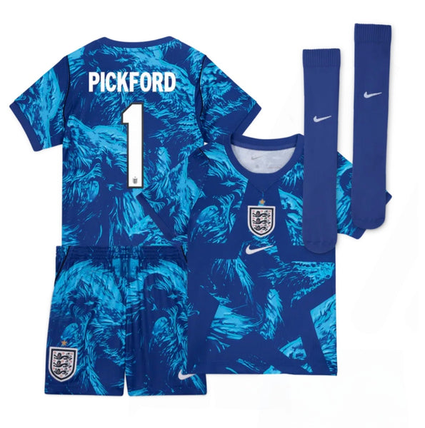 England World Cup 2026 Goalkeeper Kid's Football Kit Blue