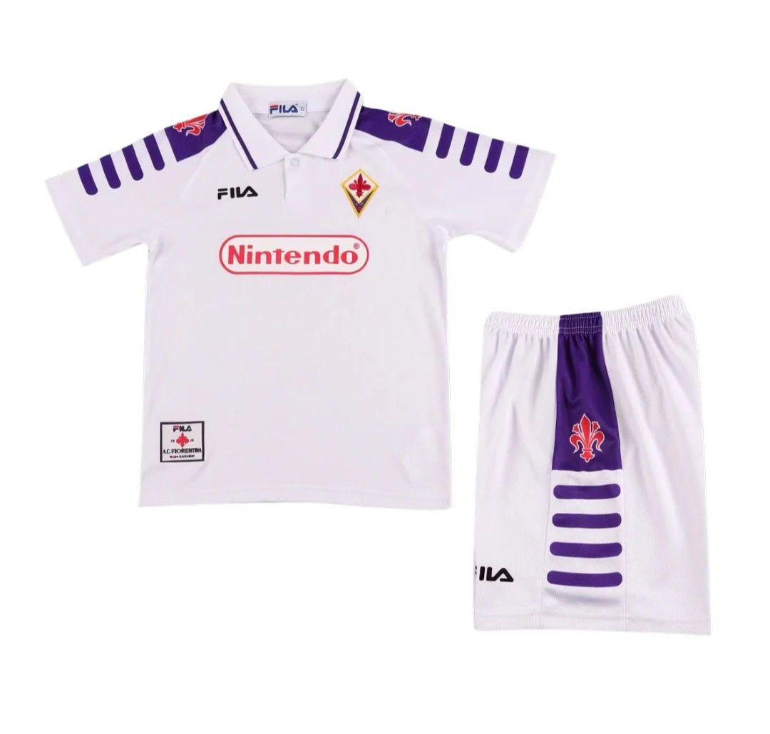 Fiorentina 1998-1999 Retro Away Kid's Football Kit Batistuta 9