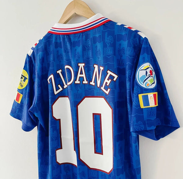 France Euro 1996 Retro Home Men's Football Shirt Zidane 10