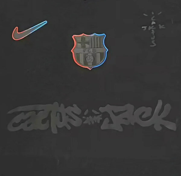 Barcelona X Travis Scott Cactus Jack Special Limited Edition Away Men's Football Shirt Black 2024-2025