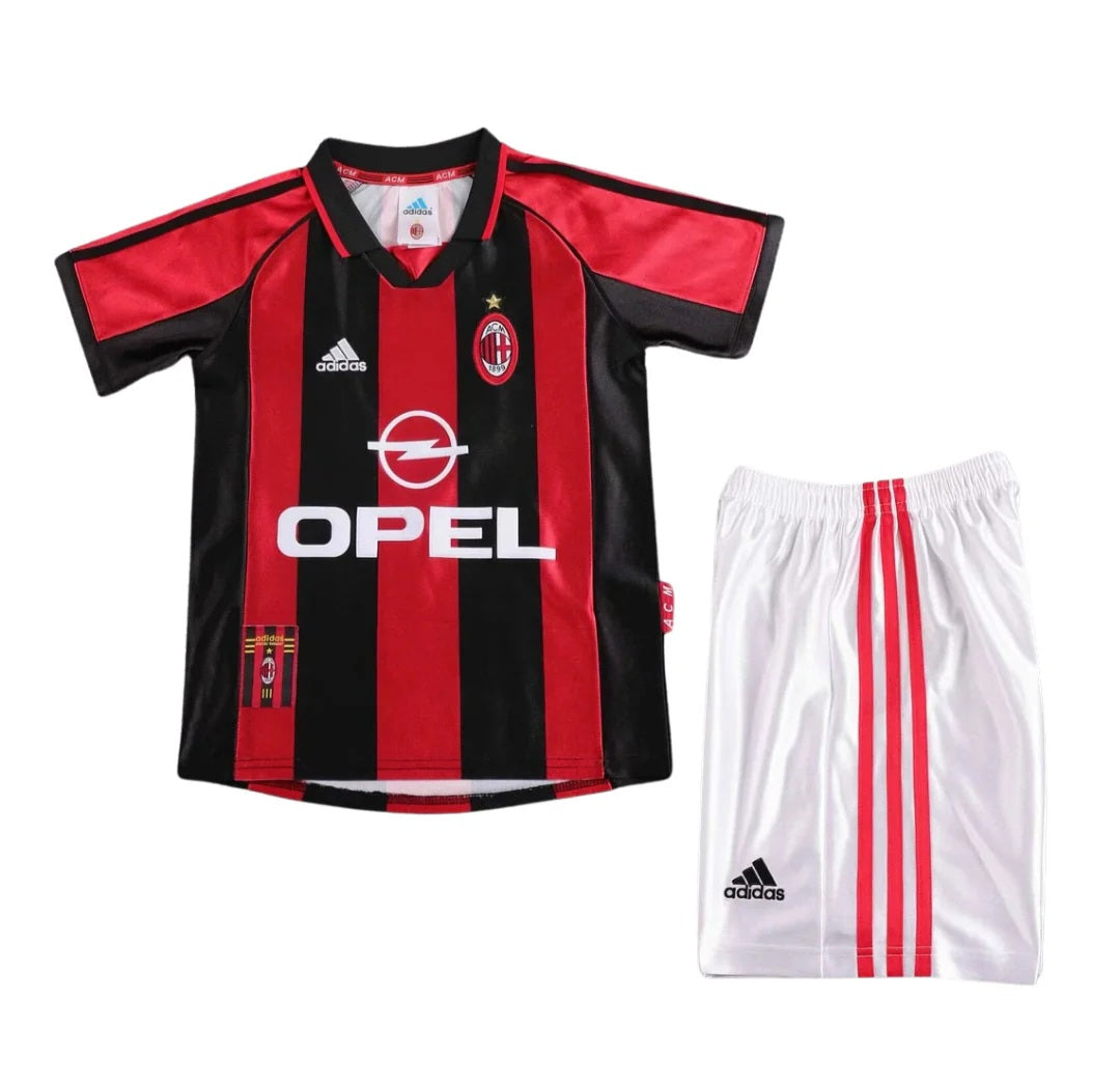 AC Milan 1998-1999 Retro Home Kid's Football Kit