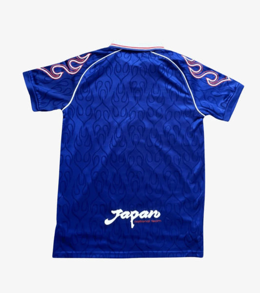 Japan 1998 Retro Blue Flame Special Limited Edition Men's Football Shirt Blue