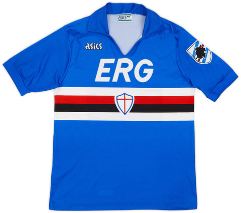 Sampdoria 1990-1992 Retro Home Men's Football Shirt Blue