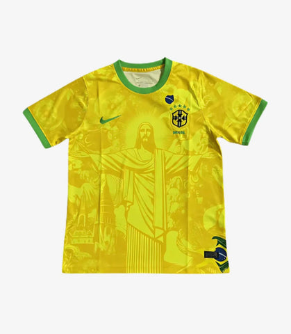 Brazil 2024-2025 Christ The Redeemer Special Limited Edition Men's Football Shirt Gold