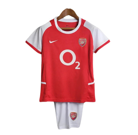 Arsenal 2002-2003 Retro Home Kid's Football Kit Red