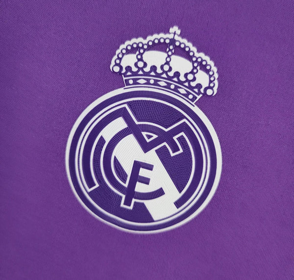 Real Madrid 2016-2017 UCL Final Retro Away Men's Football Shirt Ronaldo 7 Purple