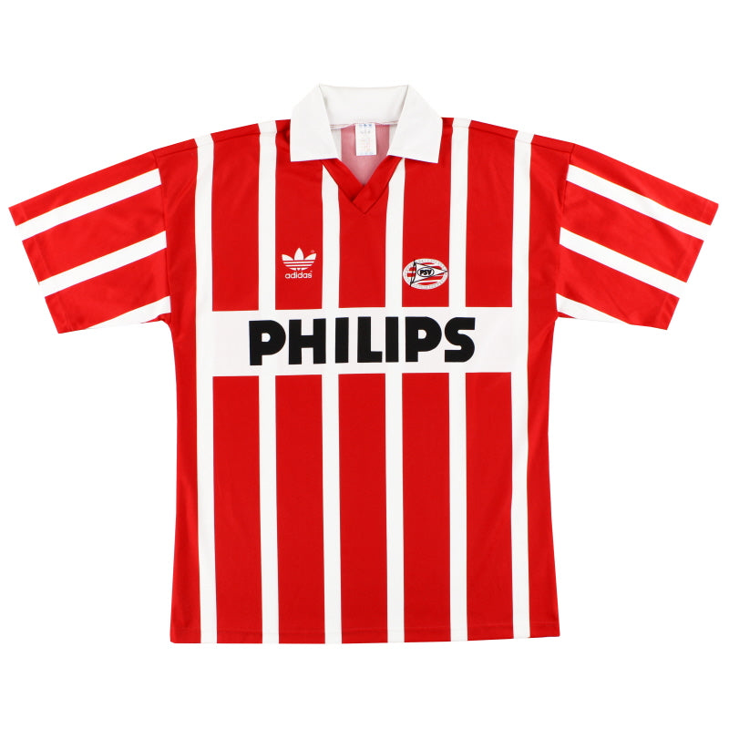 PSV Eindhoven 1990-1992 Retro Home Men's Football Shirt Red & White Stripes