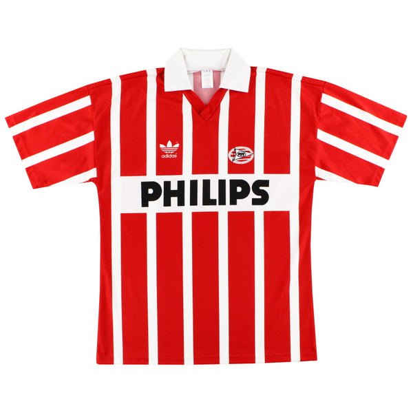 PSV Eindhoven 1990-1992 Retro Home Men's Football Shirt Red & White Stripes