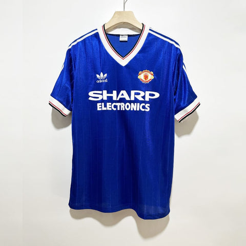 Manchester United 1982-1983 Retro 3rd Away Men's Football Shirt Blue