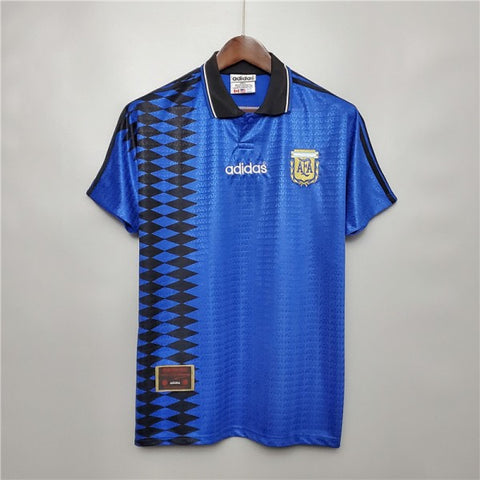 Argentina 1994 Retro Away Men's Football Shirt Blue