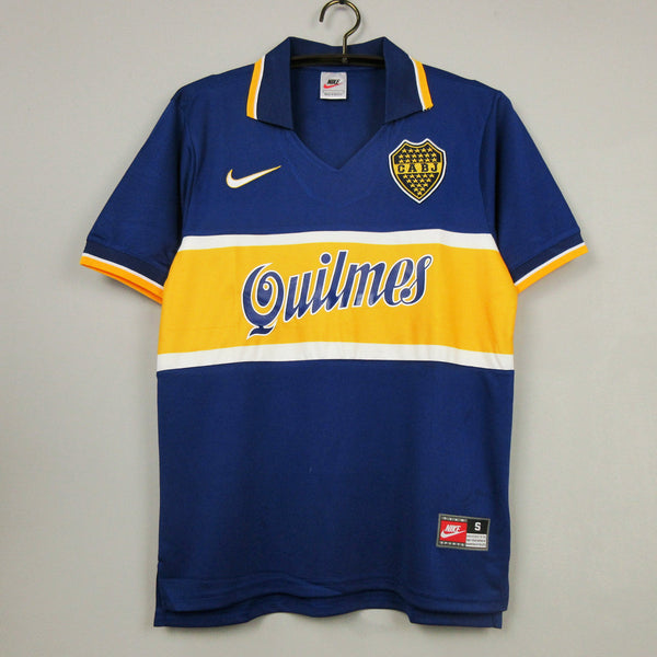 Boca Juniors 1997-1998 Retro Home Men's Football Shirt Maradona 10