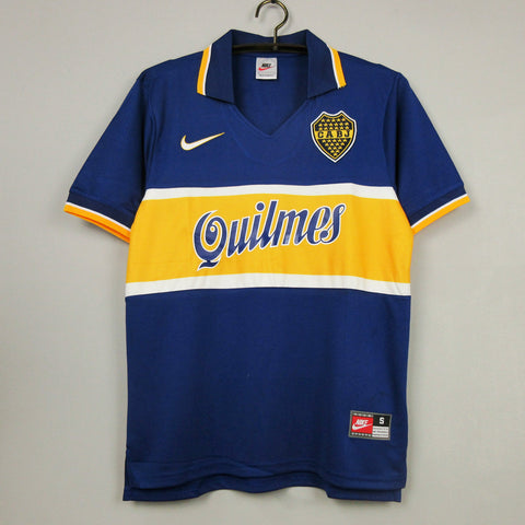 Boca Juniors 1997-1998 Retro Home Men's Football Shirt Maradona 10