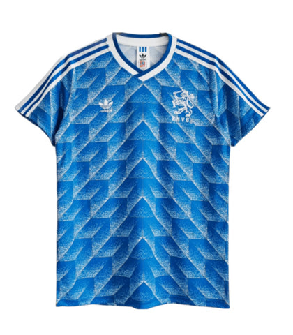 Netherlands 1988 Away Retro Men's Football Shirt Blue