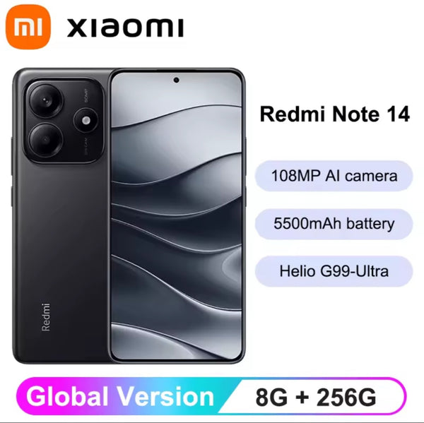 Xiaomi Redmi Note 14 4G 256GB 108MP AI Camera AMOLED Display Mobile Smartphone