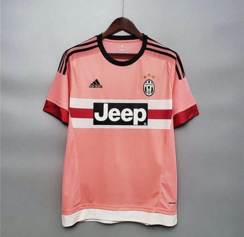 Juventus 2015-2016 Away Retro Men's Football Shirt Pink
