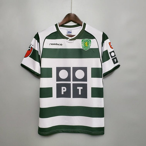 Sporting Lisbon 2001-2003 Retro Home Men's Football Shirt Ronaldo 28 Print